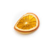 Eine Scheibe getrocknete Orange.