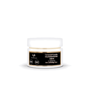 NFK Hautstraffende Creme mit Ceramide-Komplex in einer Cremedose (50 ml), mit weißem Deckel und schwarzem Etikett vor weißem Hintergrund.